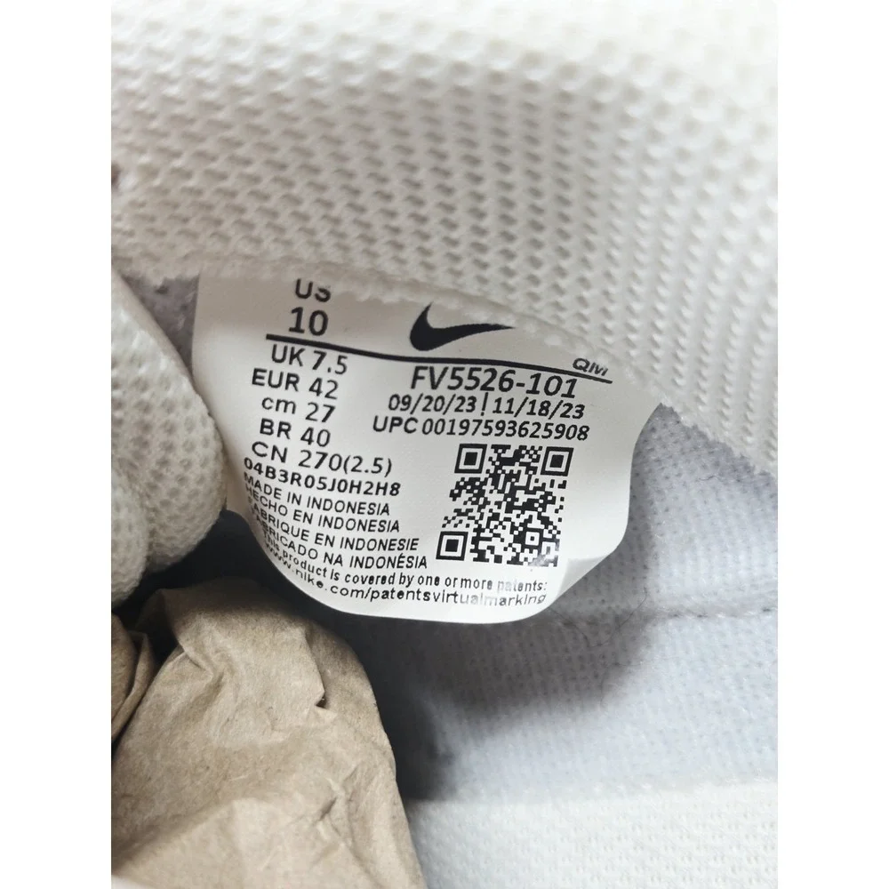 Nike Court Legacy Lift Womens Size 10 Ivory Black Leather Shoe Sneakers Gum